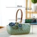 Rattan Hand Flower Pot Vase Succulent Plant Holder by Axyaa