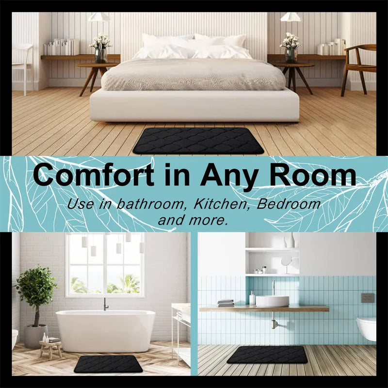 Axyaa Soft Memory Foam Bathroom Mat - Non-slip, Absorbent, Washable Rug