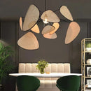 Axyaa Bamboo Weaving Rattan Chandelier for Zen Living Room Decor