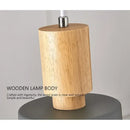 Axyaa Nordic Wooden Pendant Light LED Single Head Macaron Hanging Lamp for Living Room