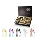 Axyaa Gold Cutlery Set in Specular Light Stainless Steel