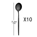 Axyaa Stainless Steel Cutlery Set - 10 Pieces of Mirror Flatware Tableware