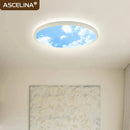 Axyaa Modern Blue Sky Moon LED Ceiling Light for Home Decor