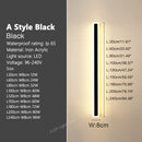 Axyaa Minimalist Outdoor Wall Lamp Strip for Garden Villa Background Lighting