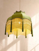 Axyaa Green Cloth Tassels Chandelier Pendant Lights