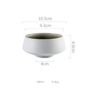 Axyaa High Foot Ceramic Soup Bowl Dessert Pasta Salad Snack Household Specialty Tableware