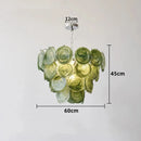 Axyaa Modern Blackish Green Glass Art Chandelier - Colorized Glass Lampshade Kitchen Island Lighting