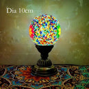 Axyaa Vintage Turkish Mosaic Table Lamp Handcrafted Art Deco Bedside Night Light