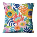 Axyaa Watercolor Flowers Painting Print Pillowcase 45x45cm Home Decor Pillows