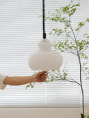 Axyaa Nordic French Milk Glass Chandelier in Postmodern Style