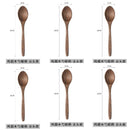 Axyaa Long Handle Wooden Soup Spoon Set of 6