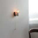 Axyaa Dark Wood Wall Lamp for Bedroom Stairs Dining Room Lighting