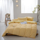 Axyaa Washed Cotton Grid Duvet Cover, Single Size 150*200cm Queen