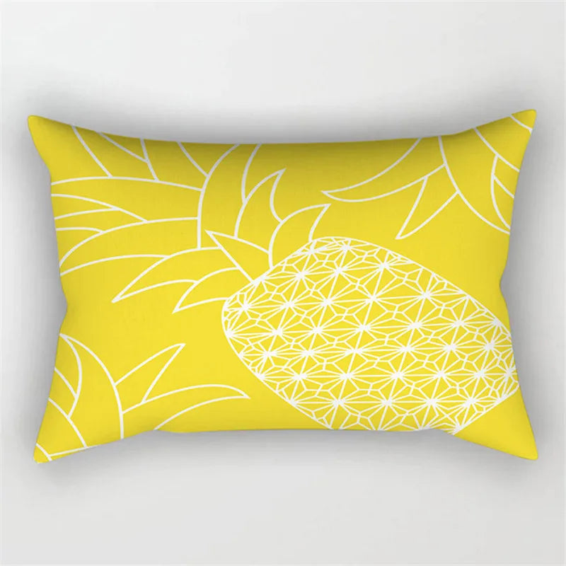 Yellow Geometric Cushion 30x50 Pillowcase for Living Room Sofa and Bed - Axyaa Home