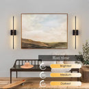 Axyaa LED Line Wall Sconces with Remote Control - Dimmable Decor Light