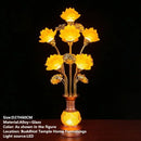 Axyaa LED Lotus Table Lamp: Illuminating Buddha's Presence in Worship Settings