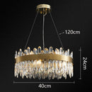 Axyaa Crystal Living Room Chandelier, Bedroom Pendant Lamp, Luxury Ceiling Light