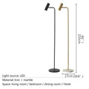 Axyaa Modern LED Floor Lamp with Marble Base for Living Room and Bedroom