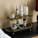 Axyaa Gold Vanity Organizer for Bathroom Coutertop and Makeup Storage
