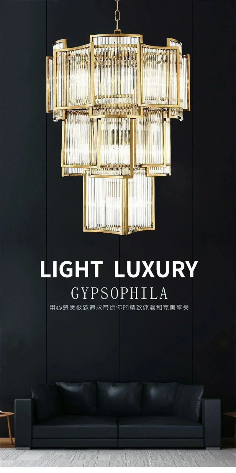 Axyaa Nordic Luxury Crystal Chandelier for Modern Living, Bedroom, Dining Room