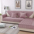Axyaa Plush Sofa Cover: Winter Velvet L Shape Couch Protector