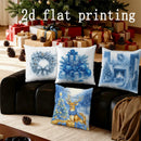 Axyaa Christmas Decorative Pillow Covers for Sofa, Bedroom, Car - Rectangular Cushion Cover