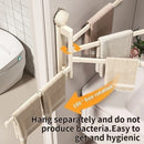 Axyaa Rotating Towel Rack: Wall-Mounted, Folding, No-Drill Bathroom Storage