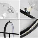 Axyaa Glass Round Head Black Pendant Light for Modern Minimalist Bedroom