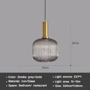 Axyaa Vintage Lantern Chandelier Striped Glass Pendant Lamp for Dining Room
