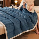 Axyaa Cozy Coral Fleece Blanket - Soft Fluffy Velvet Throw for Bed & Sofa