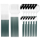 Axyaa Stainless Steel Silverware Set - 24Pcs Dinnerware Cutlery Flatware Kitchen Tableware