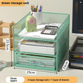 Axyaa File Tray Rack Organizer - Desktop Paper Sorter & Mail Stand