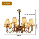 Axyaa Double-Layer Fabric Pendant Light for Living Room and Bedroom