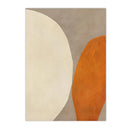 Axyaa Beige Orange Yellow Color Block Abstract Geometry Wall Art Poster