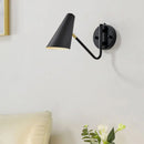 Nordic Copper Adjustable LED Wall Lamp for Bedroom Reading, Axyaa Sconces