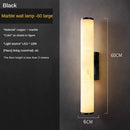 Axyaa Elegant Black Gold Marble Wall Sconce for Villa Bedroom & Living Room