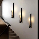 Axyaa Marble & Metal Wall Lamp, Elegant E14 Sconce for Hotel, Bedroom & Stairs