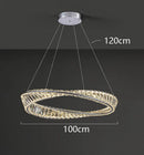 Axyaa Crystal Chandelier Stair Pendant Lamp Modern Living Room Lighting