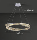Axyaa Crystal Chandelier Stair Pendant Lamp Living Room Pendant Lights Interior Lighting