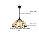 Axyaa Musa Hemp LED Pendant Light: Japanese Style Flower Lamp for Bedroom & Living Room