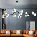 Axyaa Glass Ball Pendant Chandelier for Modern Living Room and Bedroom Lighting