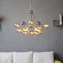 Axyaa Modern Chrome Plated Chandelier Rose Gold LED Suspension Lamp