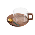 Axyaa Camellia Glass Coffee Cup Set