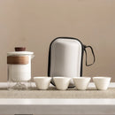 Axyaa Kung Fu Companion Glass Tea Set with Hand Grip Teapot