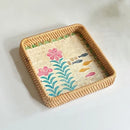 Axyaa Rattan Storage Tray for Snacks, Fruits, Bread, and Sundries Organizing