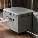 Axyaa Foldable Clothes Storage Box with Zipper - Large Capacity Wardrobe Organizer