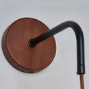 Axyaa White Glass LED Wall Lights Yellow Travertine Switch Wood Sconce