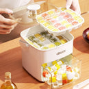 Axyaa Ice Mold Maker with Easy-press Lid, Large Capacity Storage Container