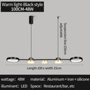 Axyaa Modern LED Linear Chandelier for Kitchen Island, Dining, Living Room & Office