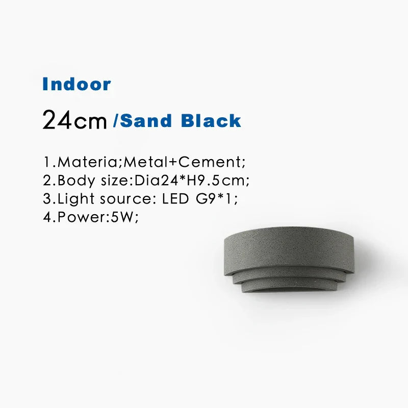 Axyaa Waterproof LED Wall Lamp Modern 110V 220V Garden Street Light Moon Background